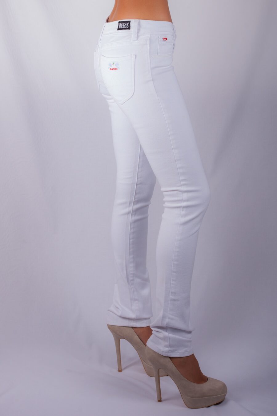 SUPATUBE LOW RISE WHITE STRETCH