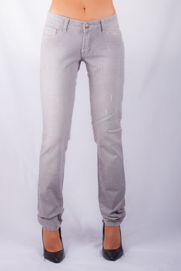 SUPATUBE LOW-RISE GREY STRETCH SKINNY JEANS