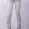 SEXY SUPATUBE LOW-RISE GREY ICICLE WASH STRETCH SKINNY JEANS