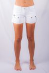 IBIZA STRETCH CARGO SHORTS WHITE STRETCH SATEEN | AUSTRALIAN DESIGN