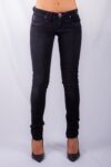 SEXY J-LO ZIP ANKLE JEANS BLACK STRETCH DENIM