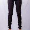 654/1 GORGEOUS GISELE SKINNY BLACK STRETCH JEANS ZIP ANKLE