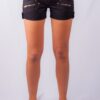 668/BL SEXY MISCHA CARGO SHORTS STRETCH SATEEN BLACK