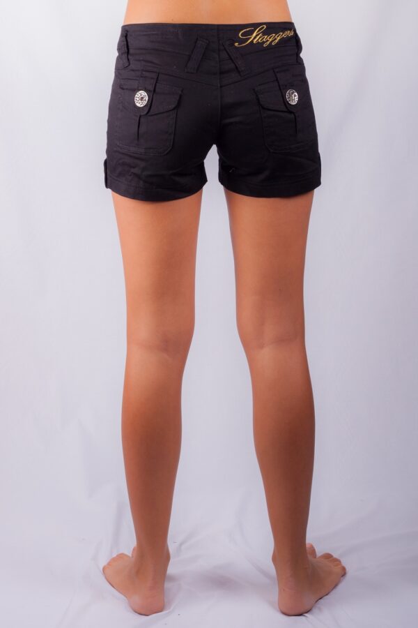 MISCHA  SHORT STRETCH SATEEN BLACK