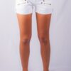 668/WH SEXY MISCHA CARGO SHORTS WHITE STRETCH SATEEN |