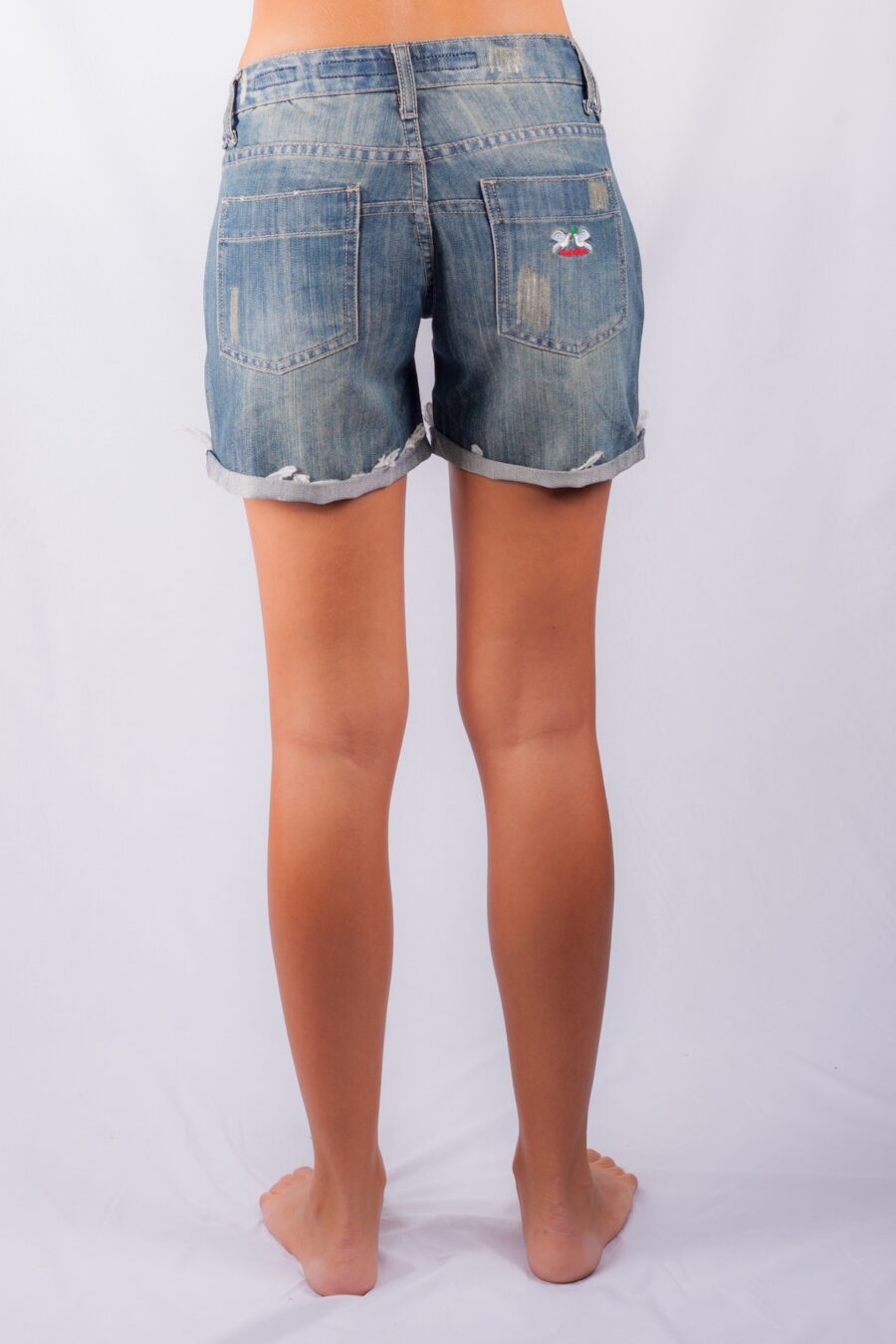 ZARA BOYFRIEND SHORT CHINTZ BLUE