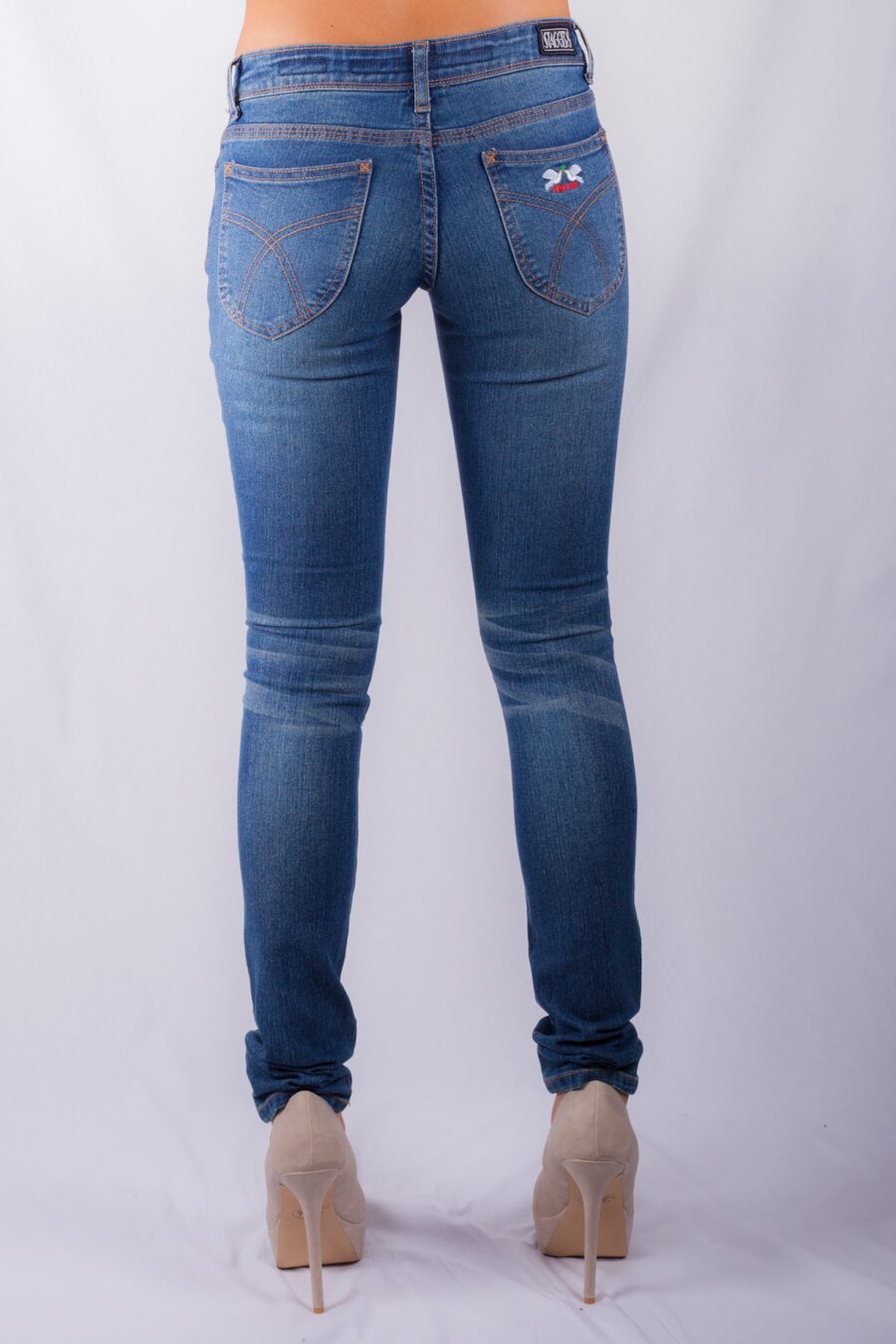 FOXY SKINNY JEAN INDIGO TRASHED