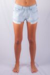 692/7 CHEEKY GEORGIA DENIM SHORTS MILKY TRASHED WASH DENIM