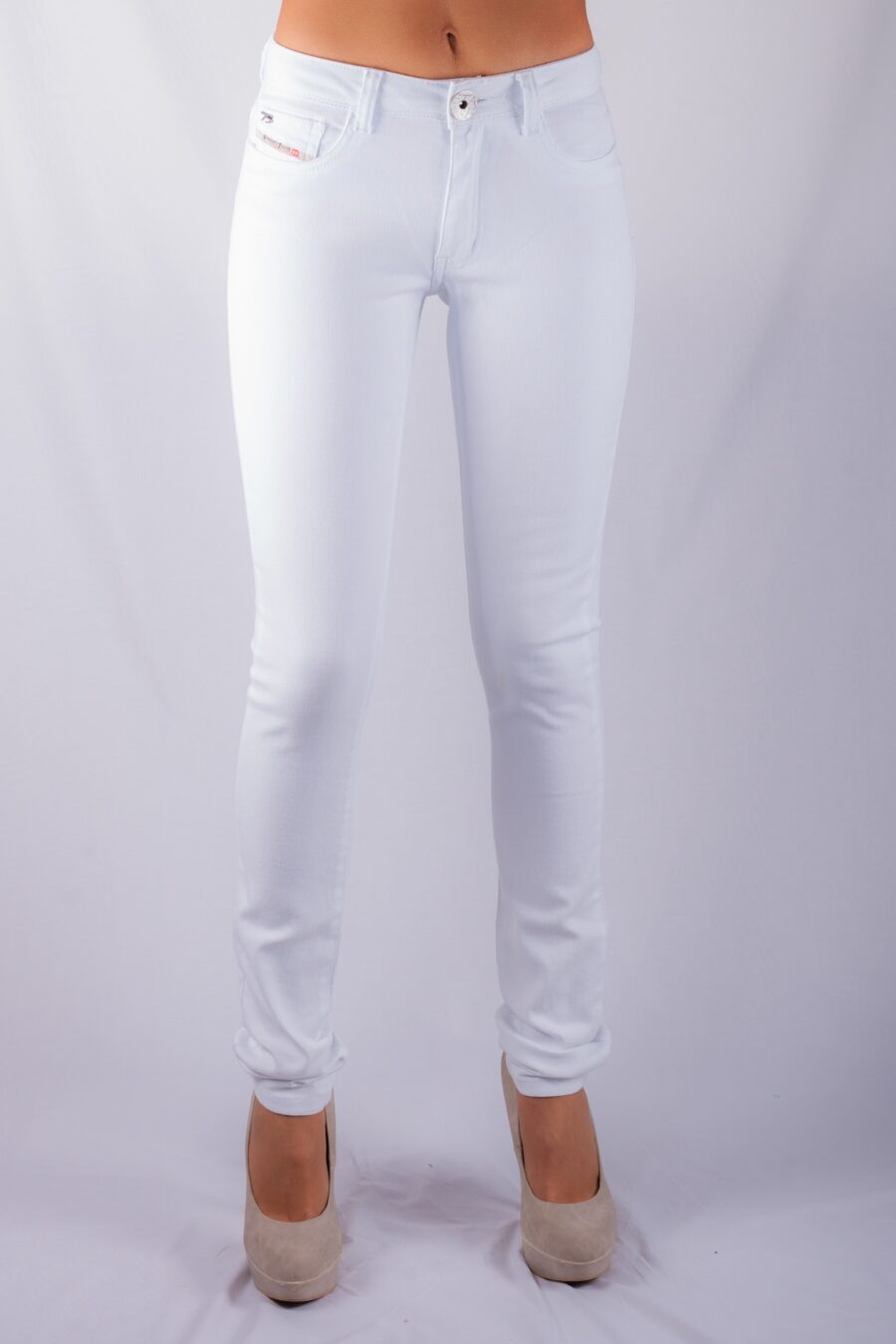 EVA HIGH RISE WHITE STRETCH SKINNY JEAN