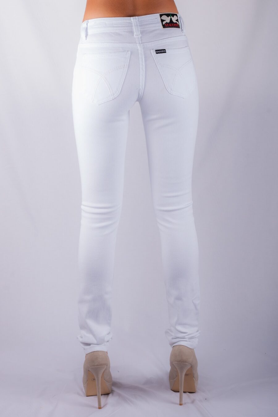 EVA  HI RISE SKINNY WHITE STRETCH