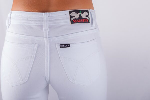 EVA HI RISE SKINNY WHITE STRETCH