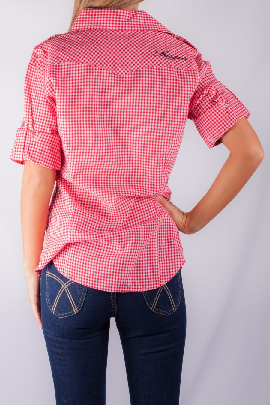 LULU CHECK SHIRT RED WHITE