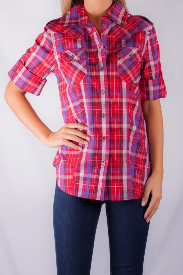 LULU CHECK SHIRT RED MULTI