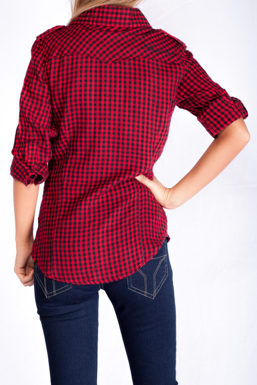 LULU CHECK SHIRT RED/BLACK