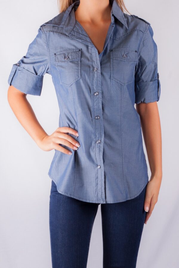 691 PREMIUM SEXY LULU CHAMBRAY SHIRTS INDIGO