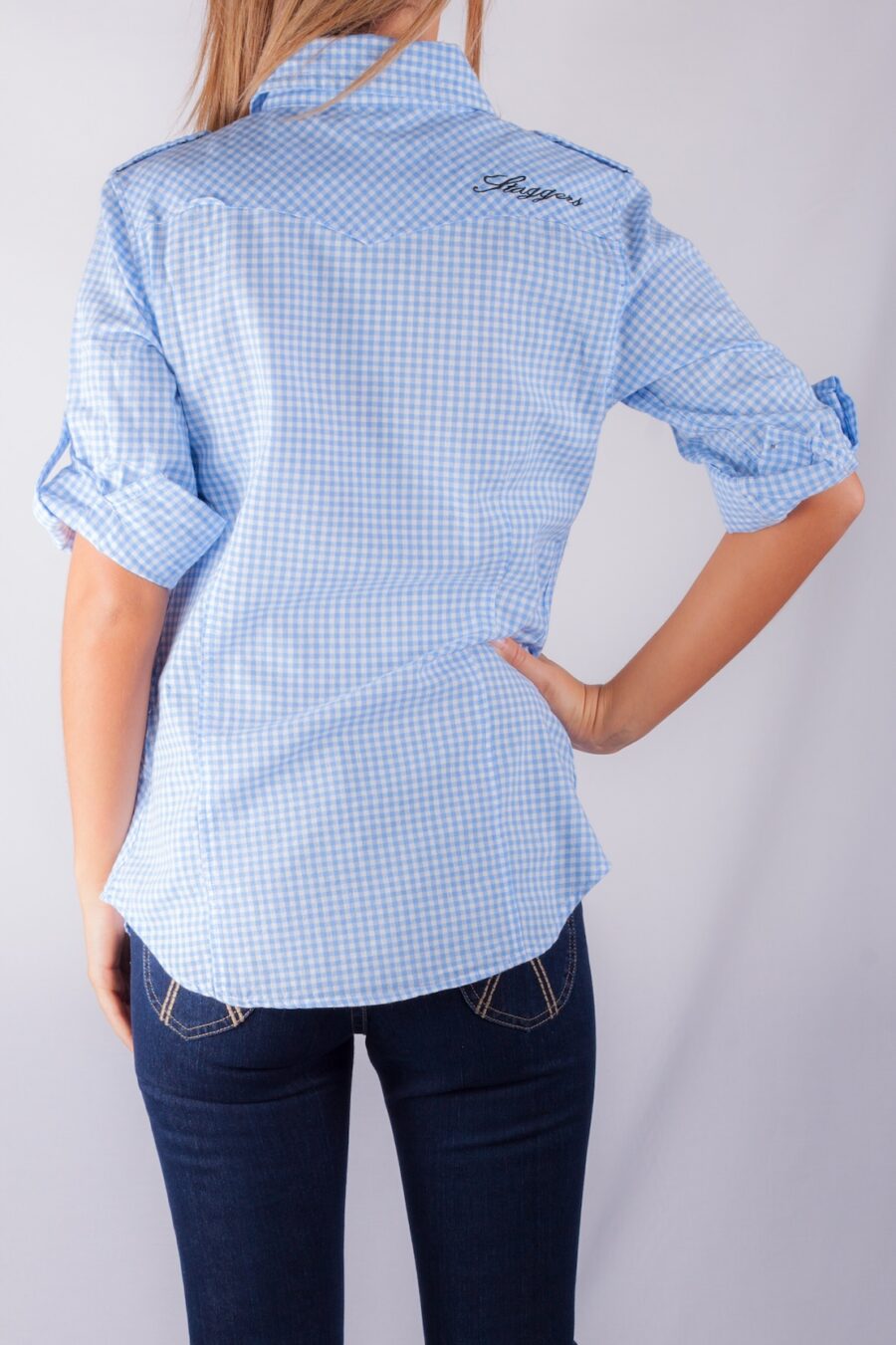 LULU CHECK SHIRT BLUE/WHITE