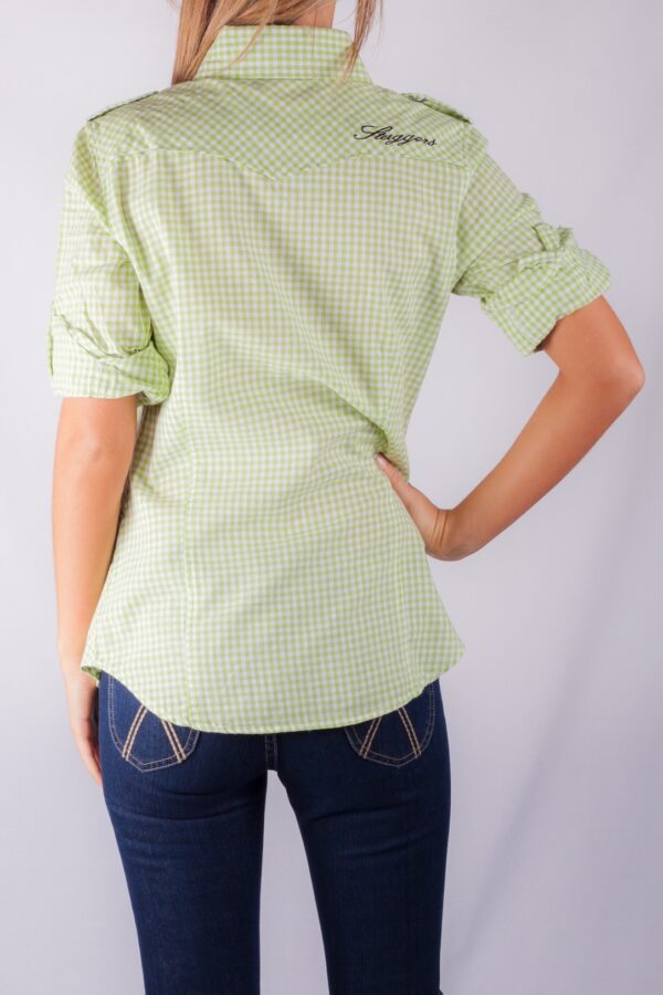 LULU CHECK SHIRT GREEN/WHITE