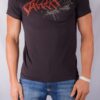 644 NEW MUSCLE FIT ICONIC SPLASH TEE SHIRTS BLACK