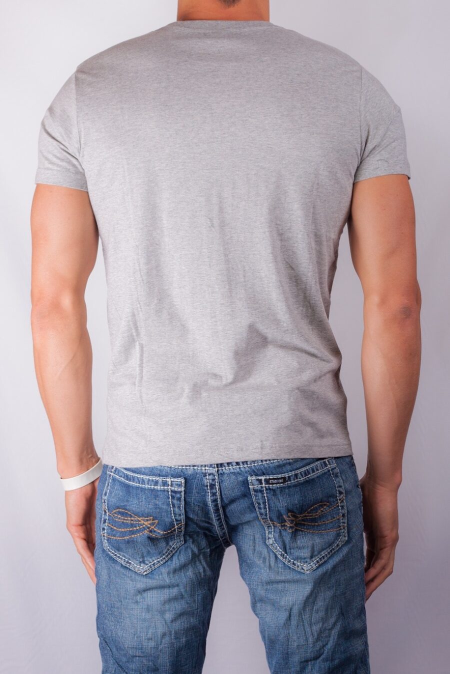 ICONIC SPLASH TEE GREY MARL