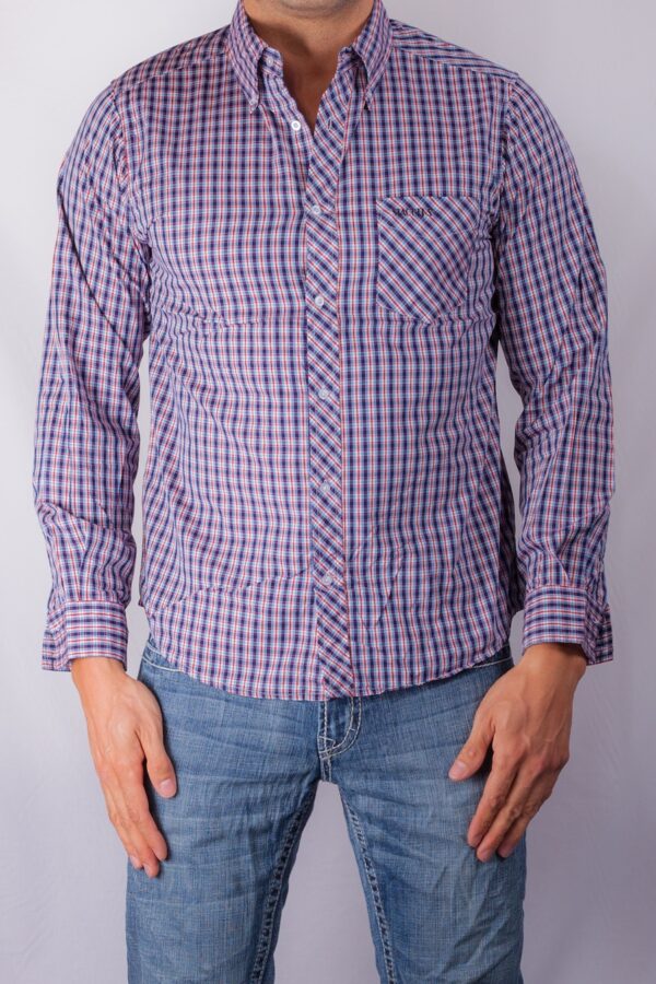 TEX CHECK SHIRT NAVY/BLUE/RED