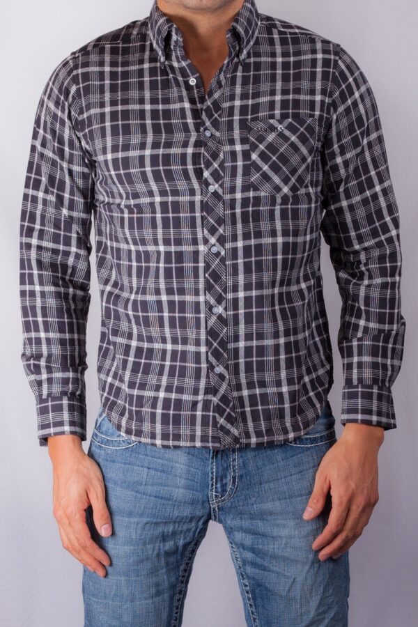 TEX CHECK SHIRT BLACK/WHITE