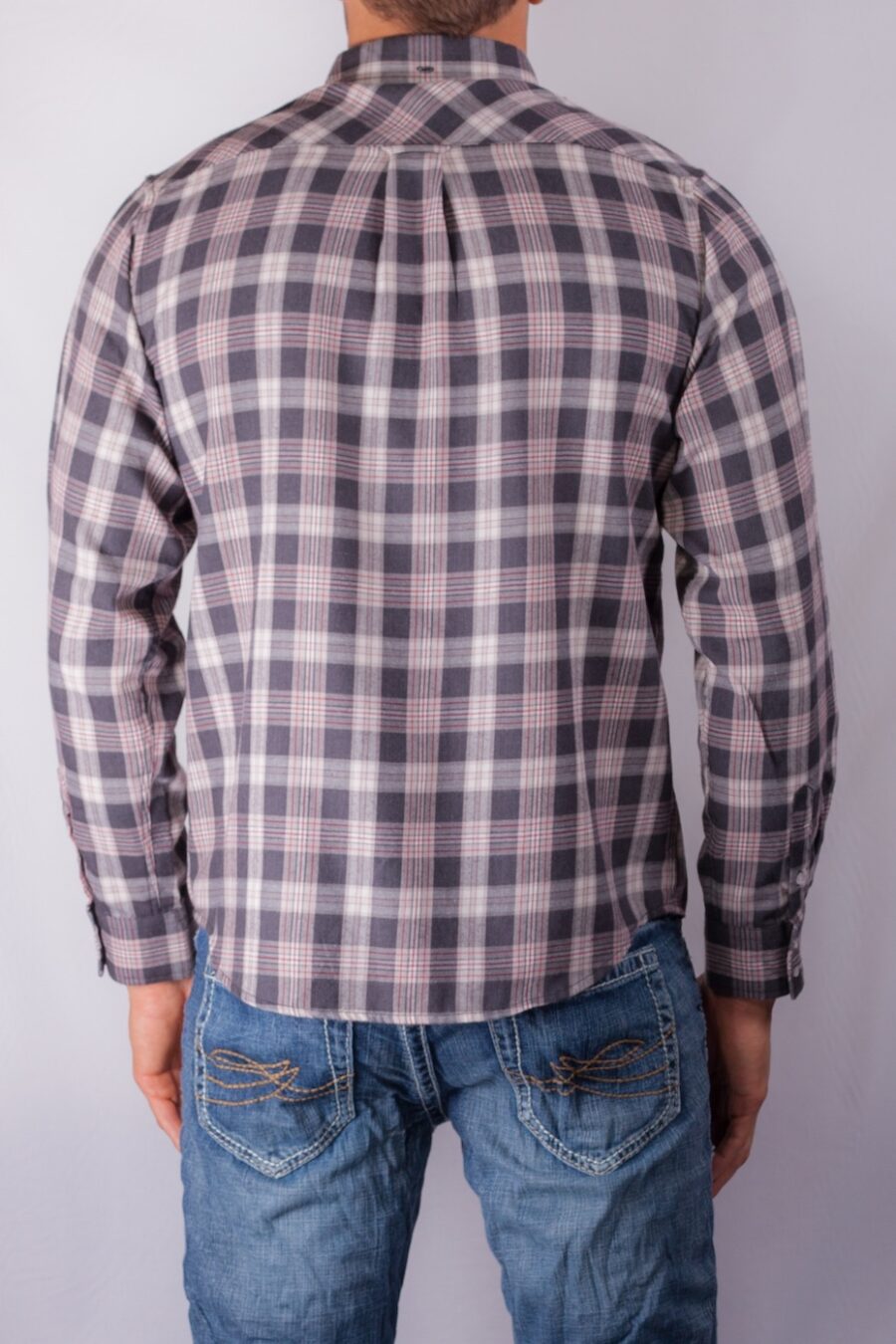 TEX CHECK SHIRT CHARCOAL/RED