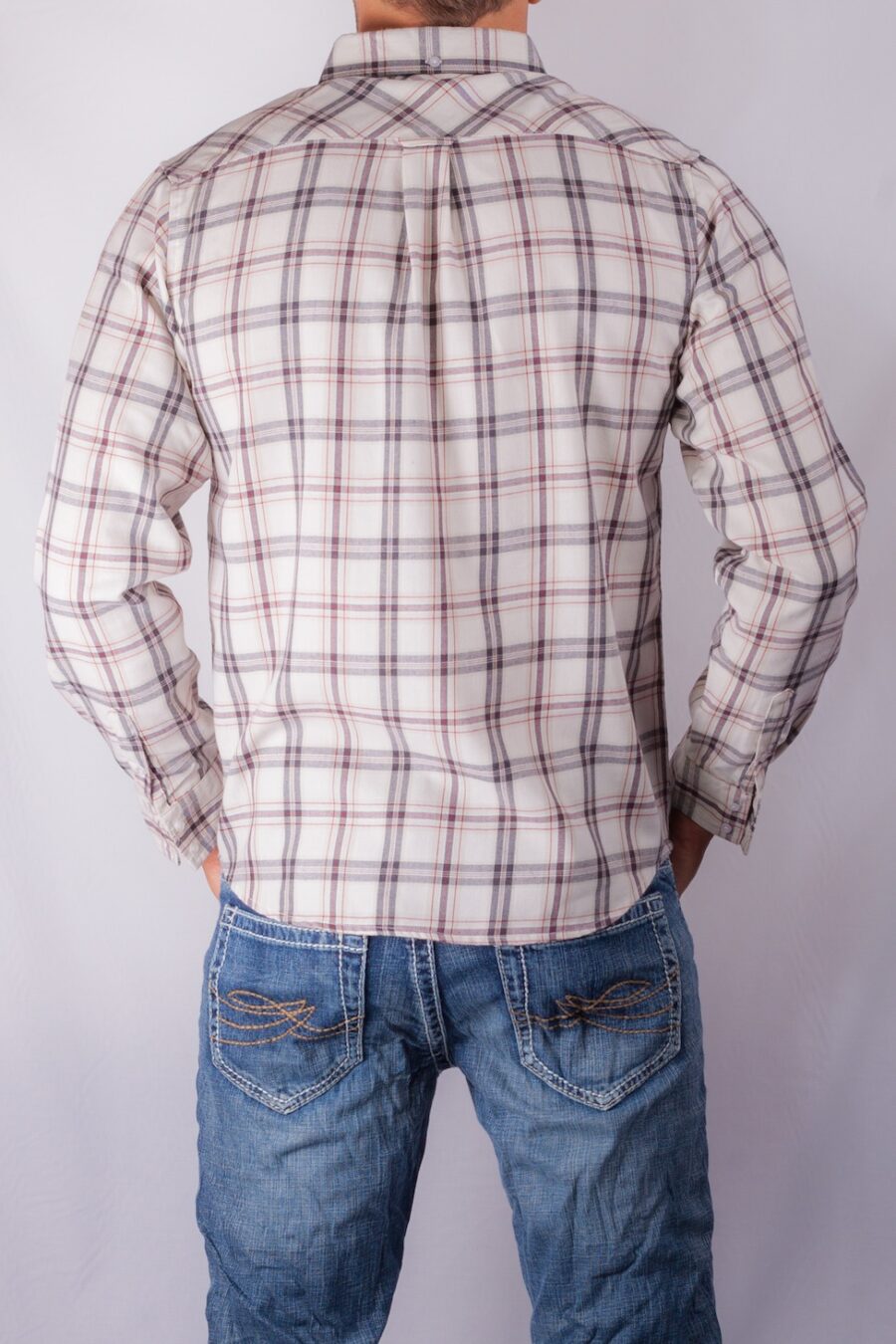 TEX CHECK SHIRT SMOKE/BLACK/RED